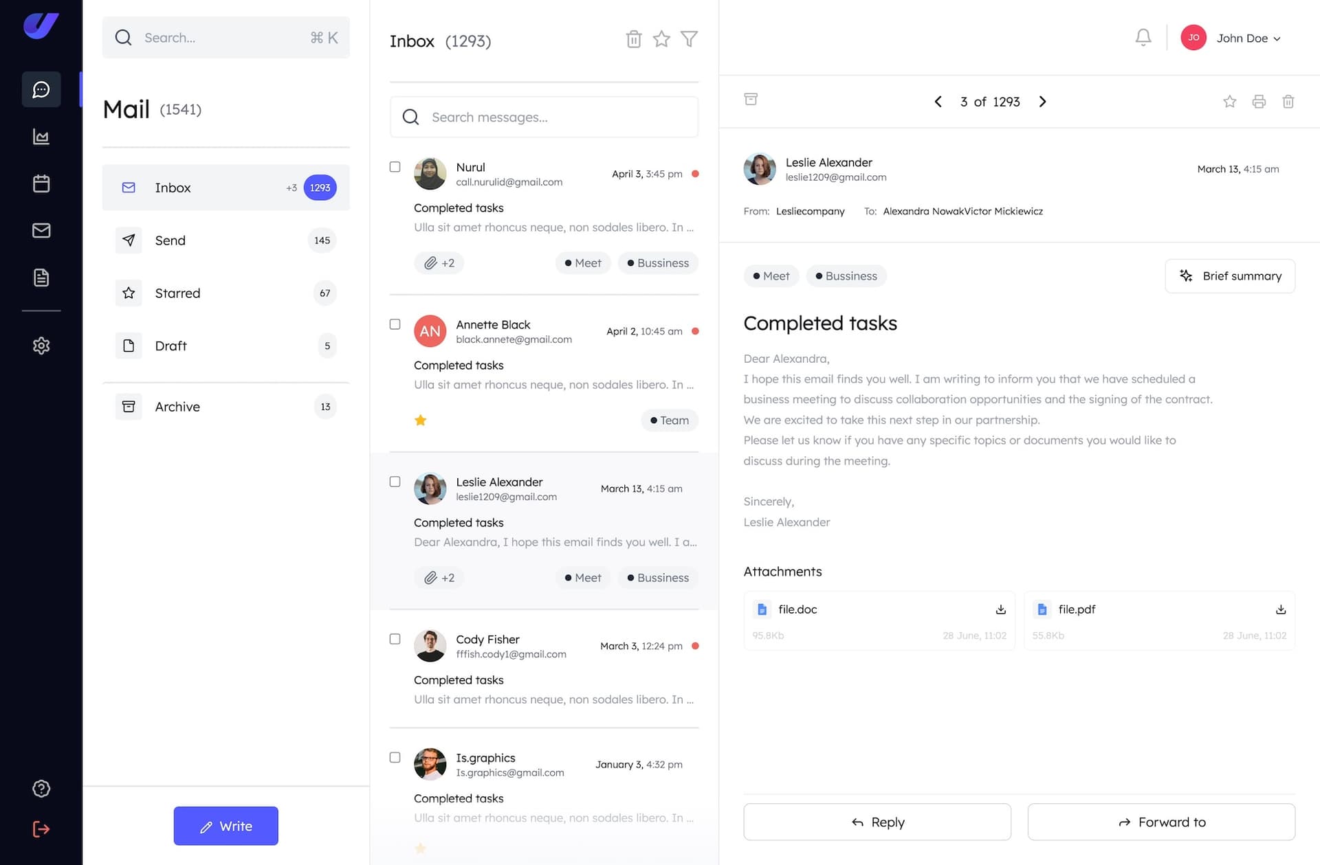 Mail AI Dashboard